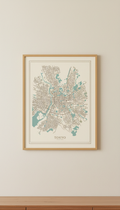 Textured Paper World Map Print