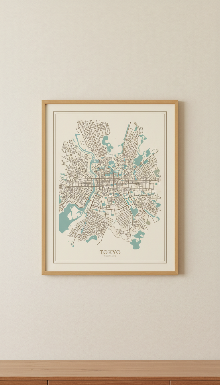 Textured Paper World Map Print